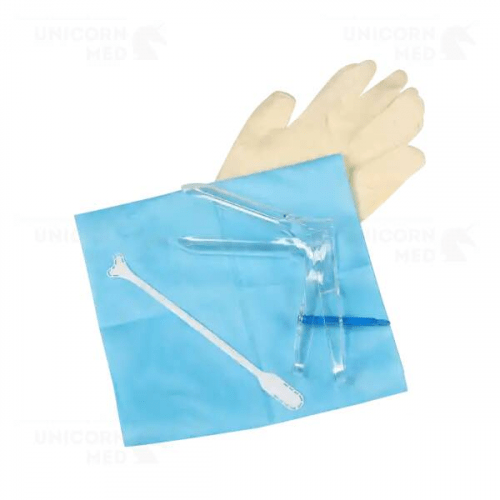 Набор (зеркало Куско, салфетка, перчатки) с зондом Е1 (Шпатель Эйра) стерильный, 100шт/уп