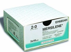 Мерсилен (Mersilene), лента 5мм.х40см. белая кол. масс. 48мм.х2, производства Ethicon